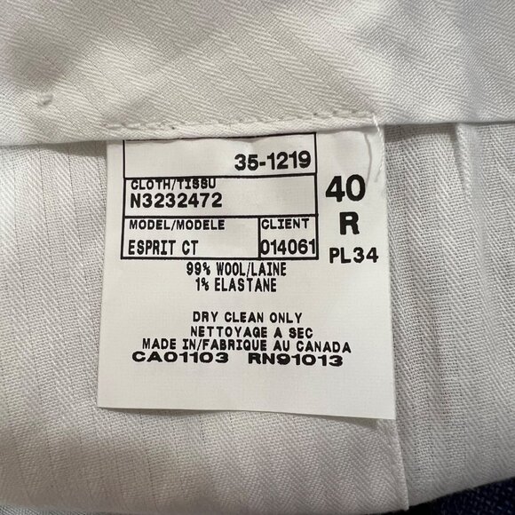 Jack Victor Esprit Wool Blue Trousers Size 40R NWOT - Picture 8 of 10